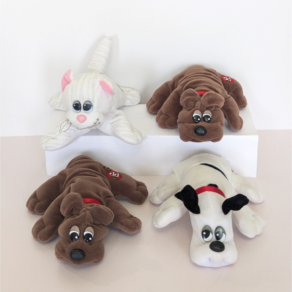 Tonka Pound Purries & Puppies 1986 Cat Dog Plushies Vintage Preowned Lot of 4